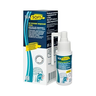 Спрей д/орошения носа и горла слабый гипертонический "SEA SOFT Multiwave" 60мл