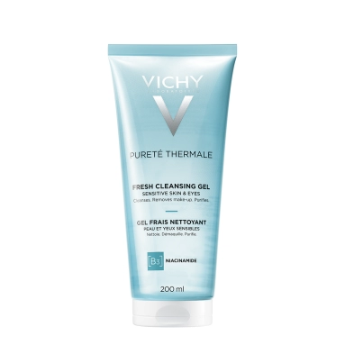 VICHY PURETE THERMALE Очищающий освежающий гель для чувствительной кожи лица и вокруг глаз, 200 мл