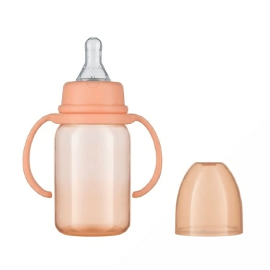 ПОМА Бутылочка 140 мл (ПП, с ручками) с молочной соской (силикон, средний поток) 4 мес + арт.7910, 1шт