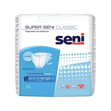Super Seni Classic (extra large) Подгузники для взрослых 10 шт