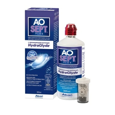 AOSEPT PLUS с увл.матр. HydraGlyde 360мл/система однос.пероксидная для ухода и хран.конт.линз
